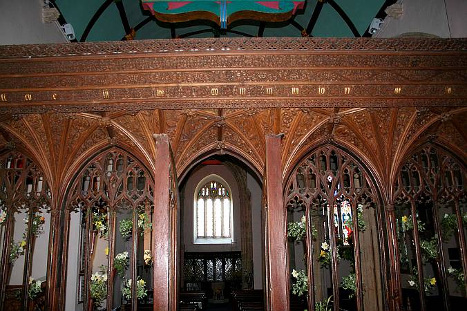 Combe Martin - Detail of the Screen