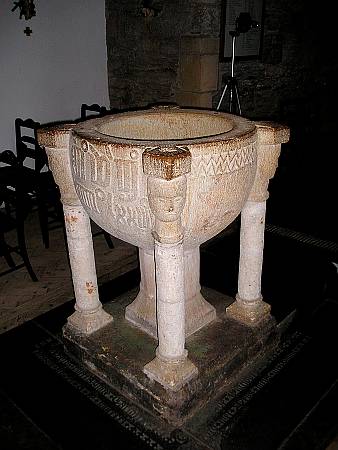Crantock  - The Norman Font