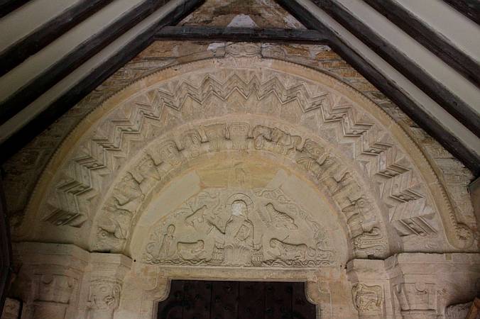 Elkstone - Detail of Tympanum