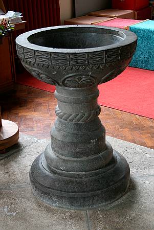Feock  - The Font