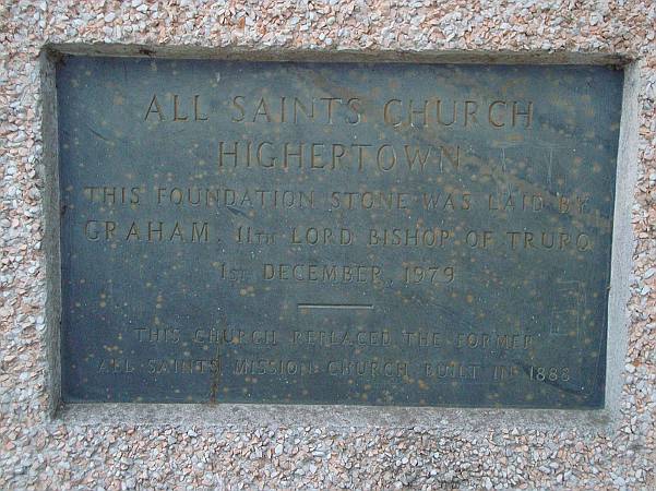 Highertown  - Foundation Stone