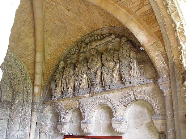 Malmesbury - Porch, Norman carving detail