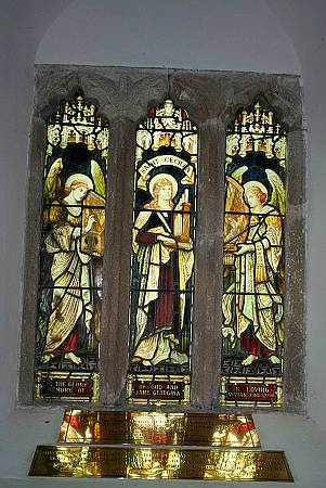 Manaccan  - Detail of stained glass