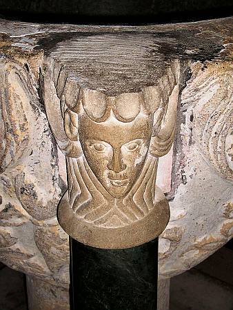 Newlyn East  - Detail of Font Carving