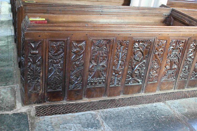 Spaxton - Detail of Pew Carving
