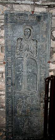 St Kew - Detail of Slate Memorial