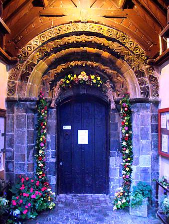St Martin by Looe - Detail of Norman Doorway
