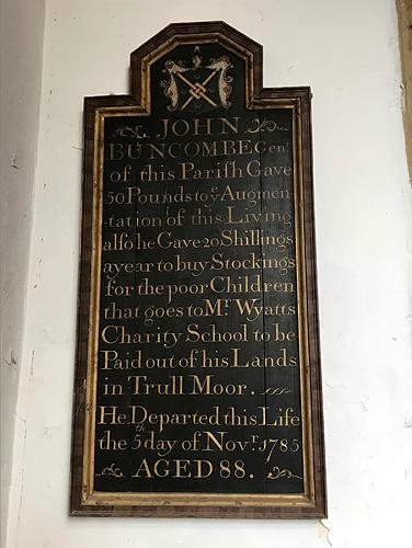 Trull - Benefactors Board